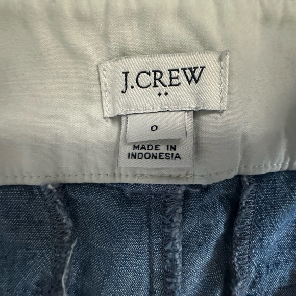 J. Crew Chambray Bermuda Shorts Flat Front Blue Women Size 0. - Picture 4 of 16